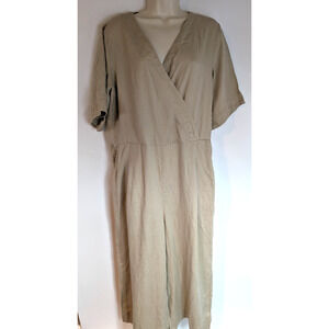 Everlane The Wrap Dress in 100% European Flax Linen Sz 8 Coastal Breathable